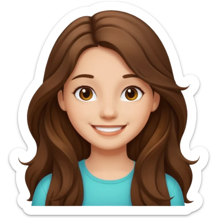 summer vibes girl brun hair long hair sticker