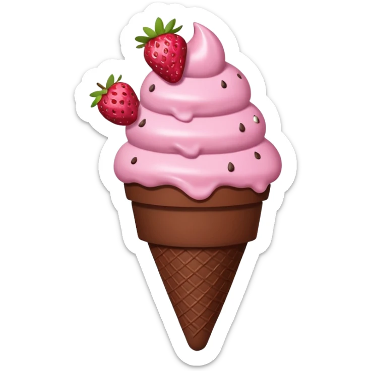 Bolis sabor chocolate 🍫  y uno sabor fresa 🍓 que sea un bolis de hielo gordito sticker