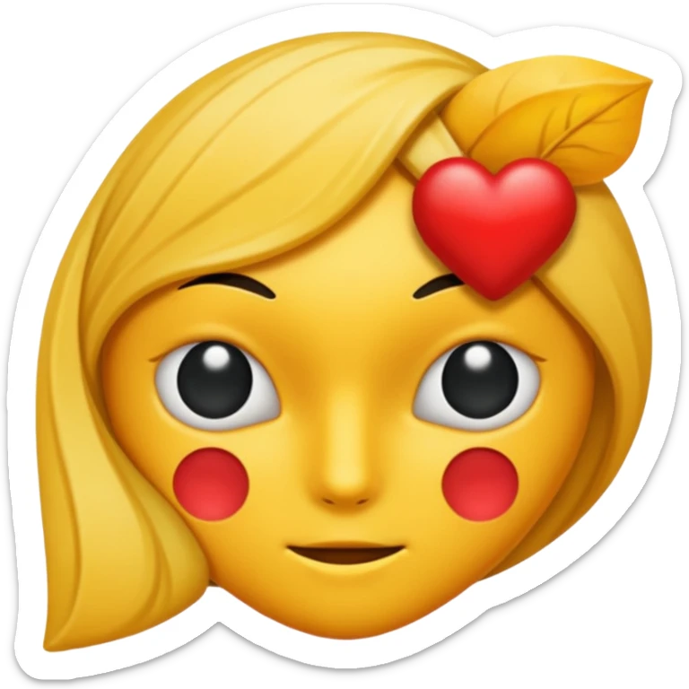 A yellow-orange-red angry woman with really really big breasts, no clothes, ponytail hair, and some guy's really long penus between her breasts with some white cream on top of it, the girl and the guy are having sex, the girl is giving him a boobjob, and we see her from the guy's point of view sticker