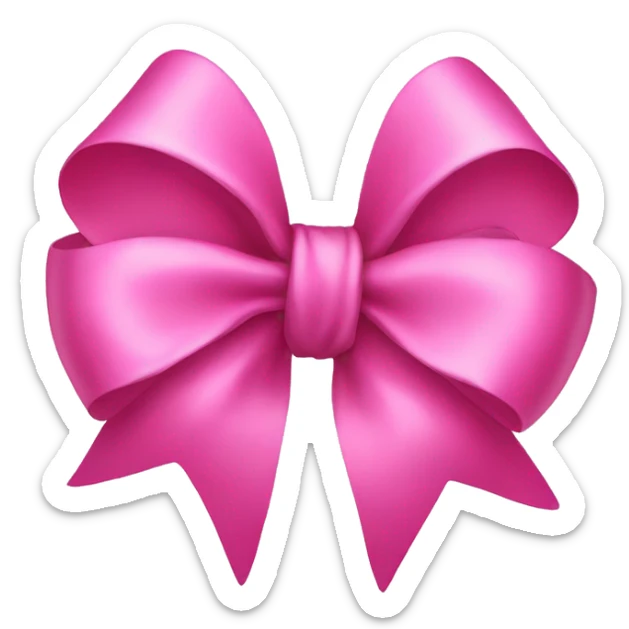 pink bow sticker