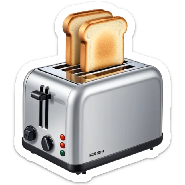 A toaster emoji, drawn with an 8-bit pixelated look, similar to early video game sprites. sticker