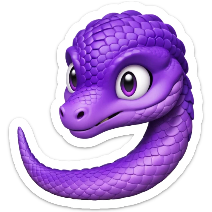 i want a animated emoji with the text "'Lil Viper sorry" for a little purple cute viper sticker