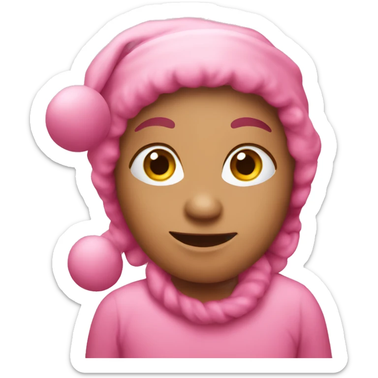 Pink Christmas sticker