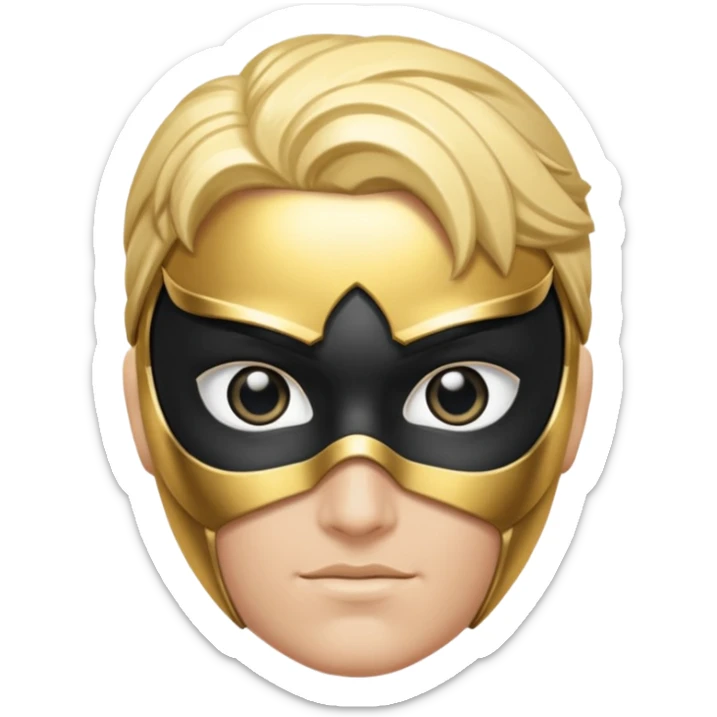 Un super héros qui portait une combinaison noir et argenté avec des symboles du temps dessus. Il a les yeux qui brillent en doré  sticker