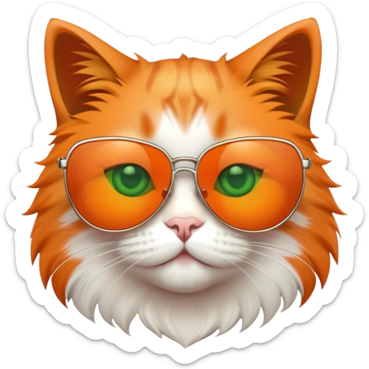 Cat with sunglasses sticker