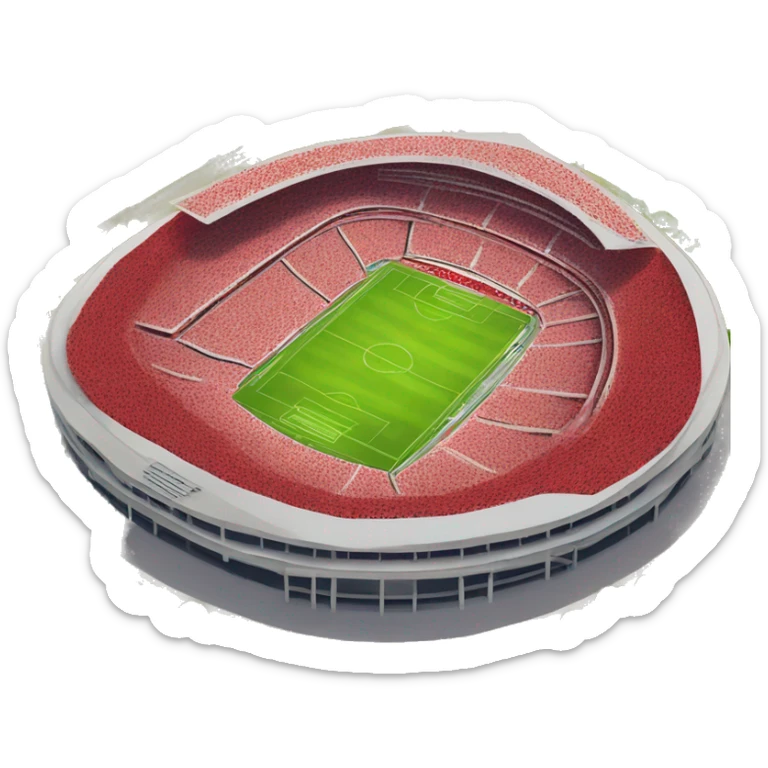 An image of a football stadium with several fanatical Flamengo fans on a classic day sticker
