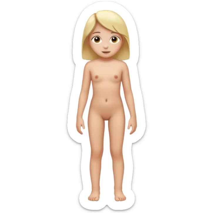A18  Yo Girl in a 10 year old girls body standing naked sticker