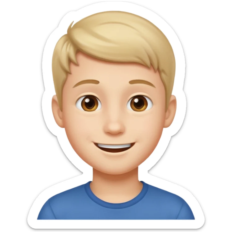 A boy showing right cheek to her mother asking for a gentle playful slap only boy no picture of mother included in emoji
Give side view of right cheek sticker