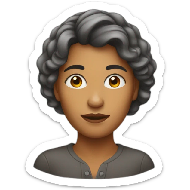 woman-with-her-hair-dishaved sticker