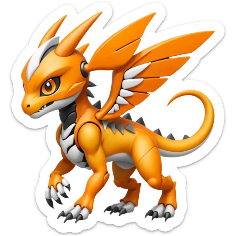 Meloetta-Wargreymon-Agumon-Pokémon-Digimon-Fakémon-fusion-hybrid-creature sticker