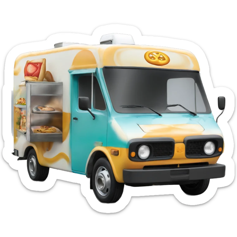 Toyota 86 shaped 1973 food truck, real look sticker