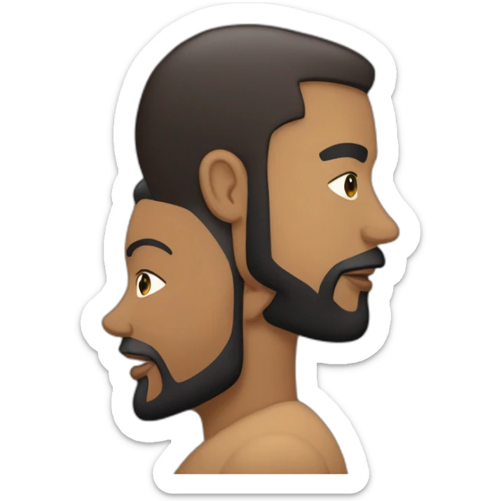 brown-man-with-a-smooth-black-hair-cut-fade-and-a-black-beard-kissing-a-white-woman-with-long-brown-waved-hair sticker