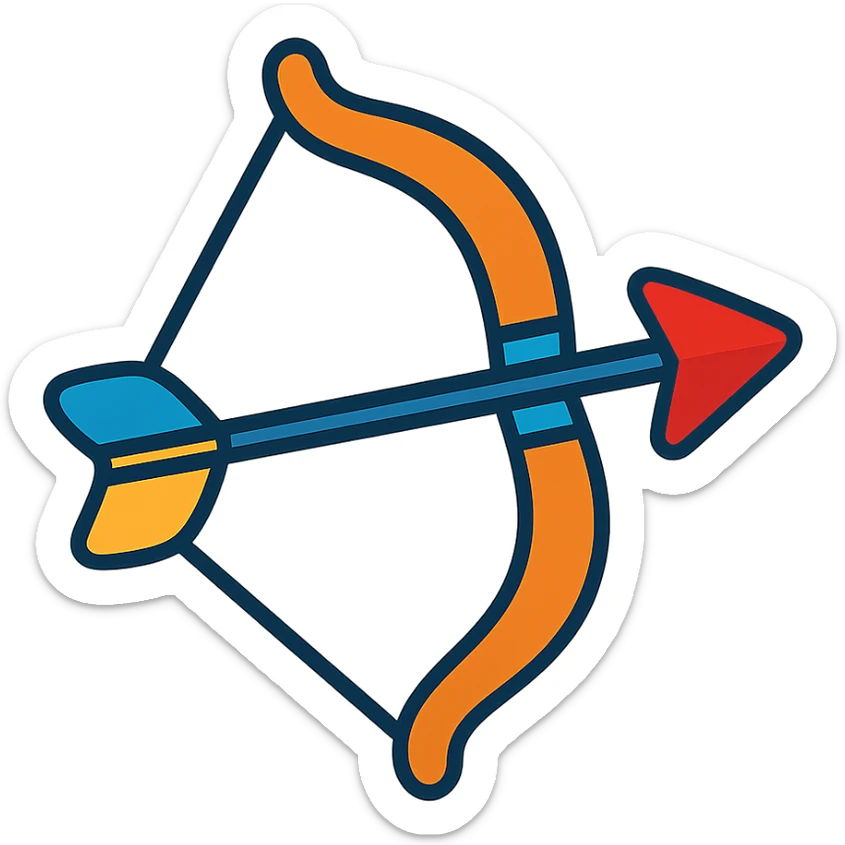 bow and arrow sticker