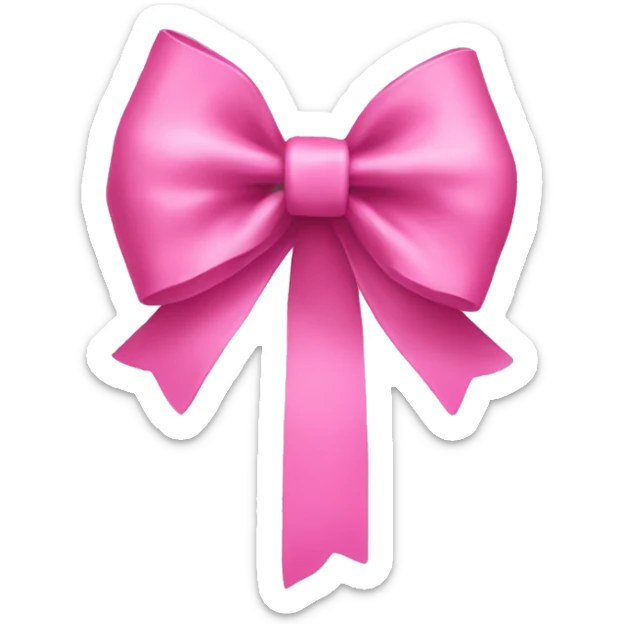 Pink bow sticker