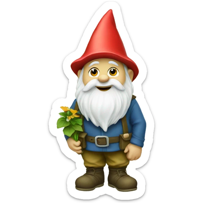 garden gnome sticker