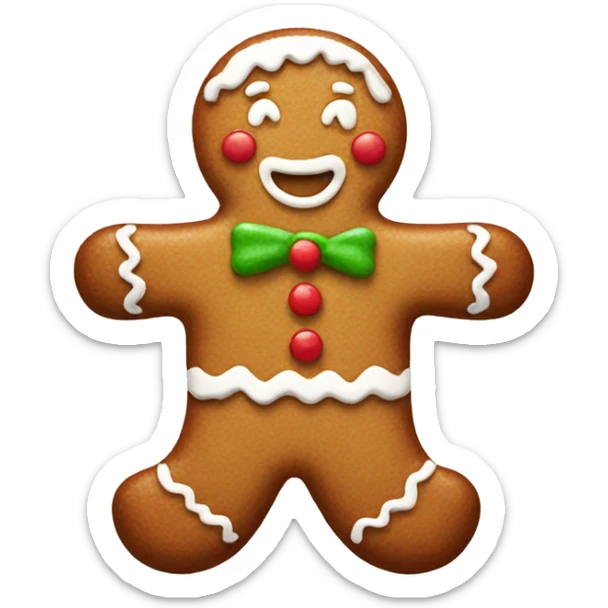 gingerbread man sticker