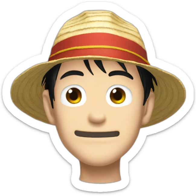 luffy hat sticker
