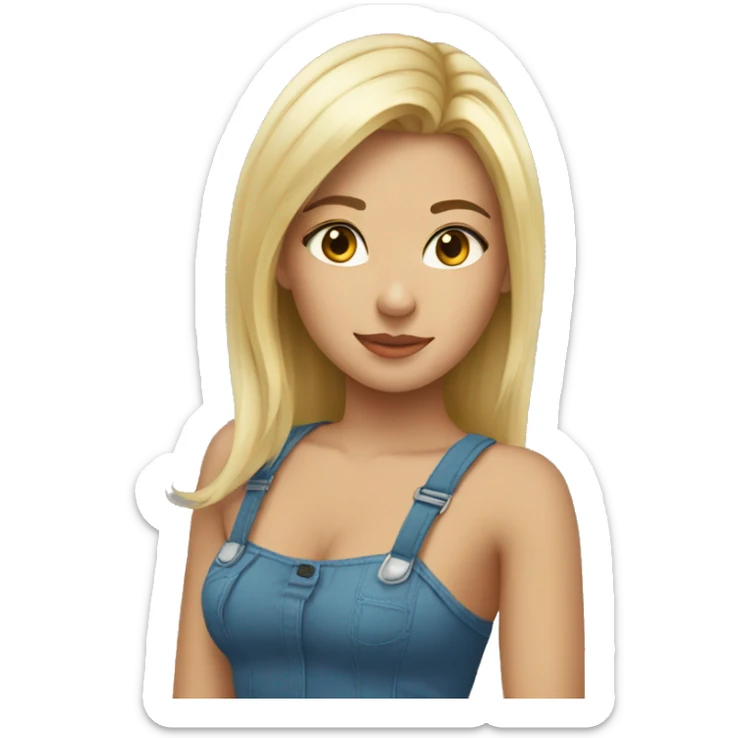 Rubia con moño sticker