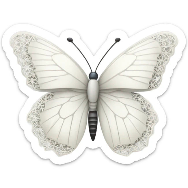 White butterfly sticker