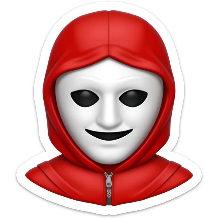 Emoji de la película La casa de papel máscara y la ropa rojo sticker