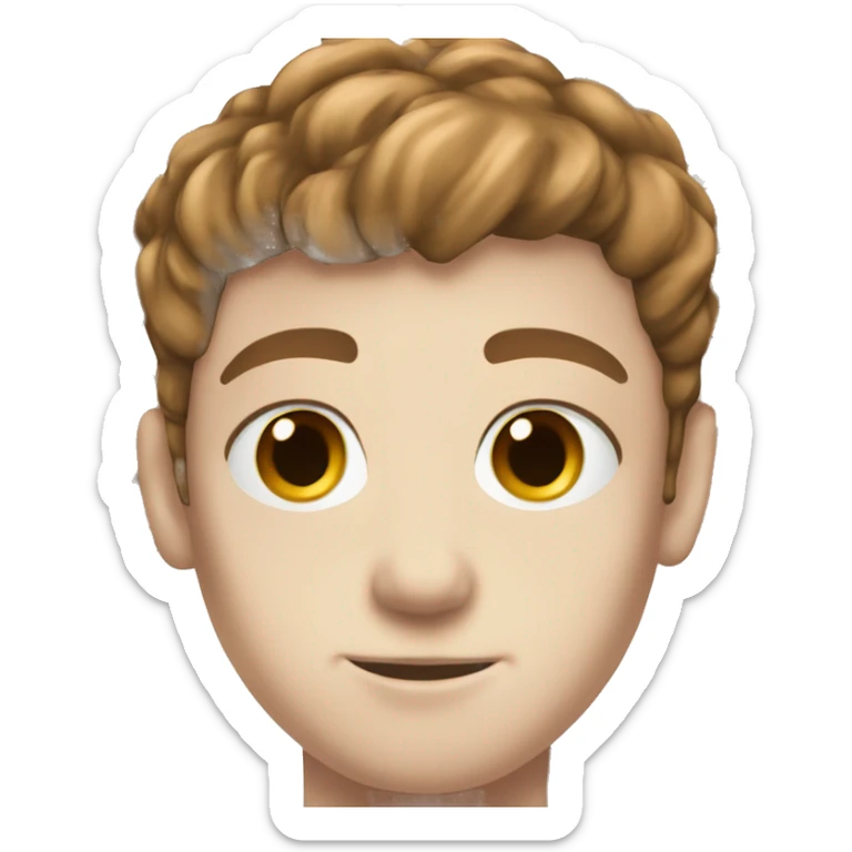 teenage boy white skin freckles brown hair blue eyes sticker