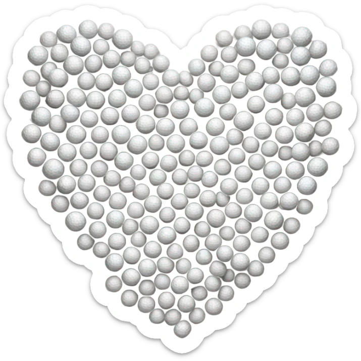 Golf heart  sticker