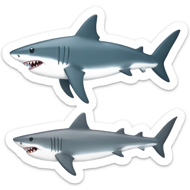 shark with shark sticker