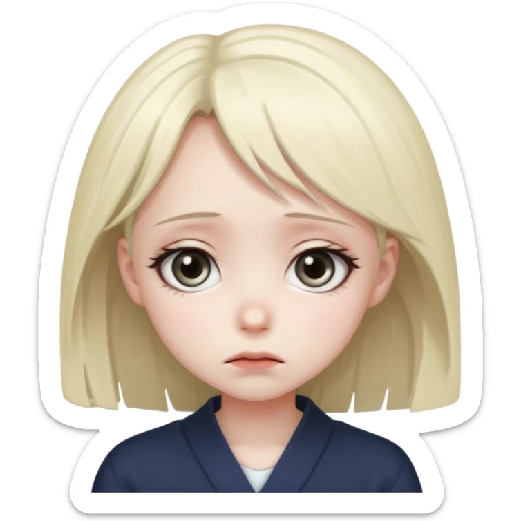 Sad anime girl sticker