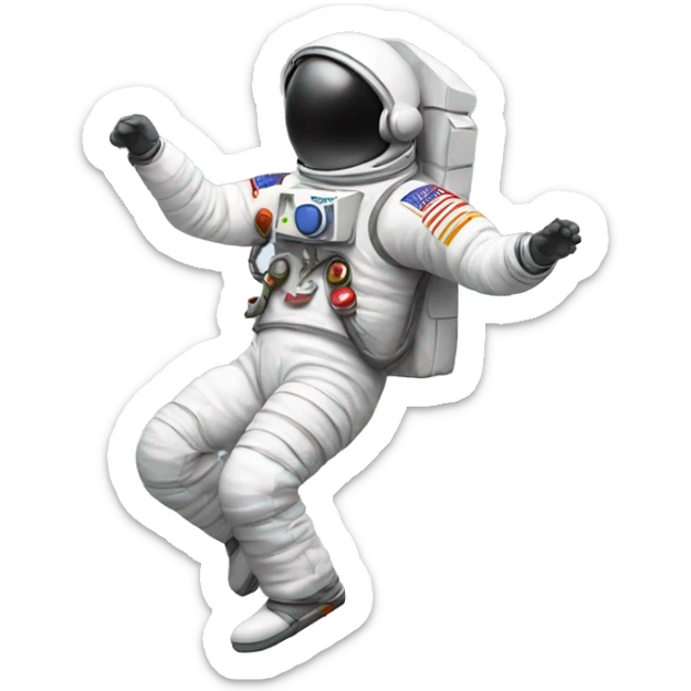 Dancing astronaut sticker