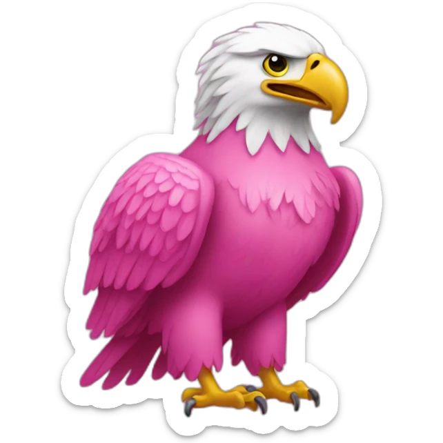 pink eagle sticker