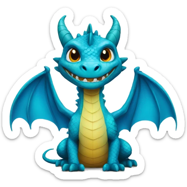 Dragon azul sticker