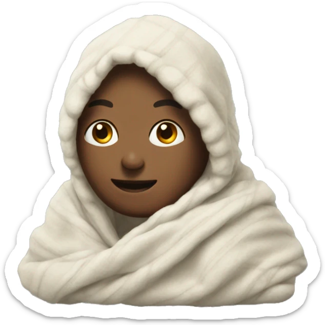 Realistic blanket sticker