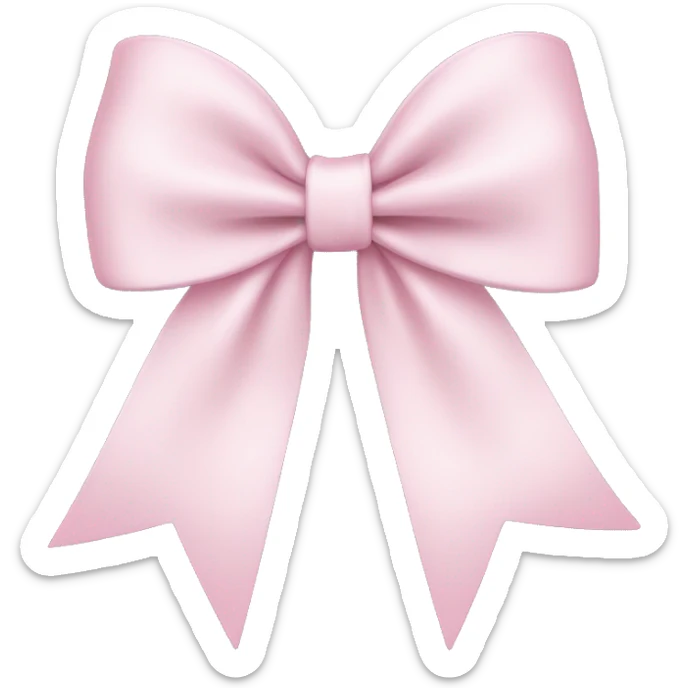 Light pink bow sticker