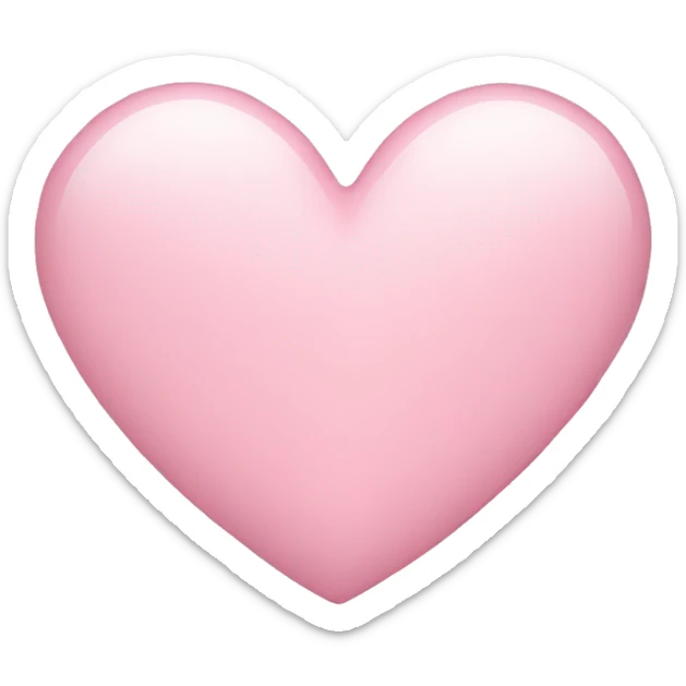 light pink heart sticker