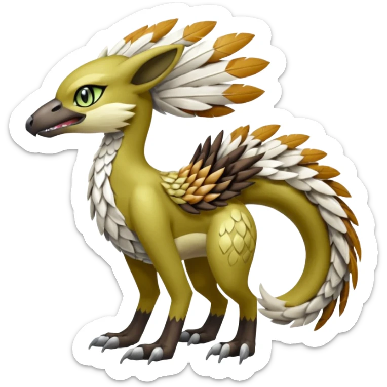 Meloetta-Vernid-Fionbri-Sergal-Pokémon-Digimon-Fakémon-fusion-hybrid-creature sticker