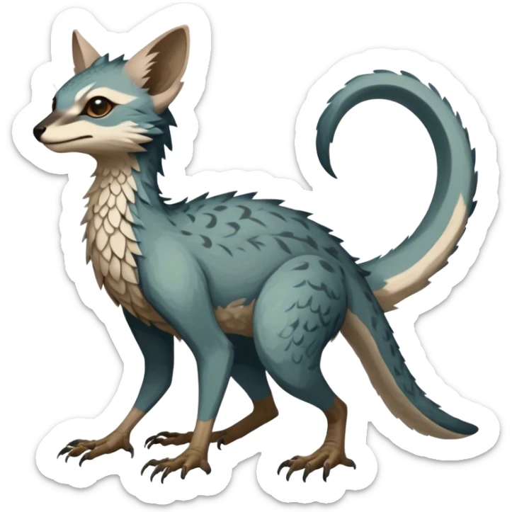 Modern Realistic Rare Fantasy Vernid-Trico-species by LiLaiRa full body sticker