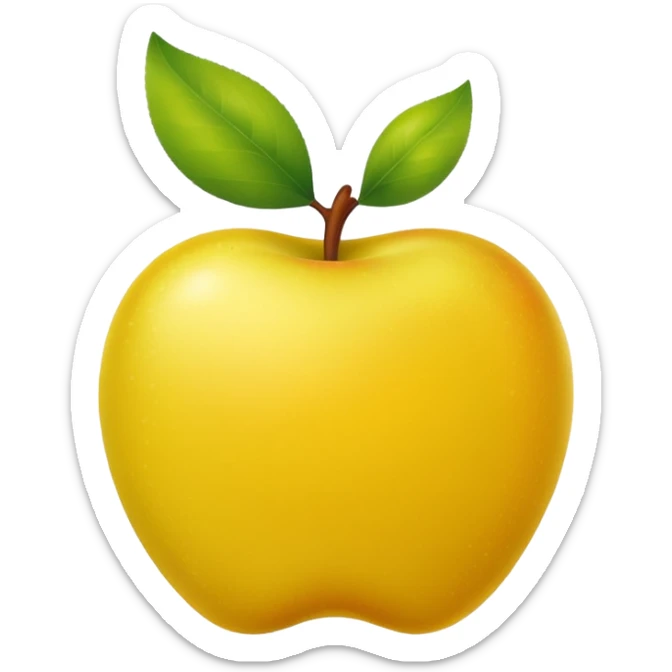 Yellow apple sticker