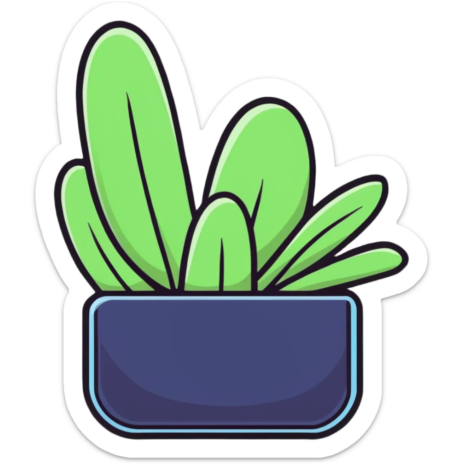 Sedum Pachyphyllum jelly bean plant succulent with thick tubular leaves sticker