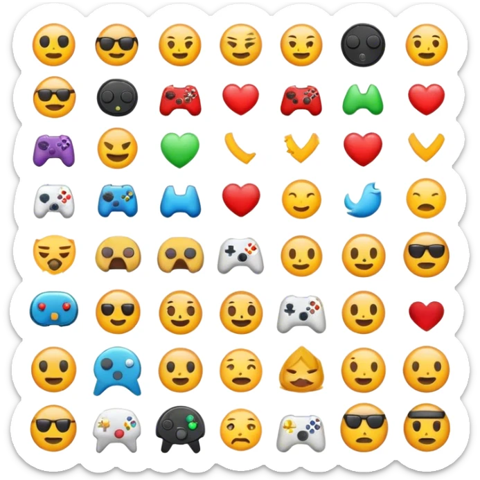 gaming emoji's sticker