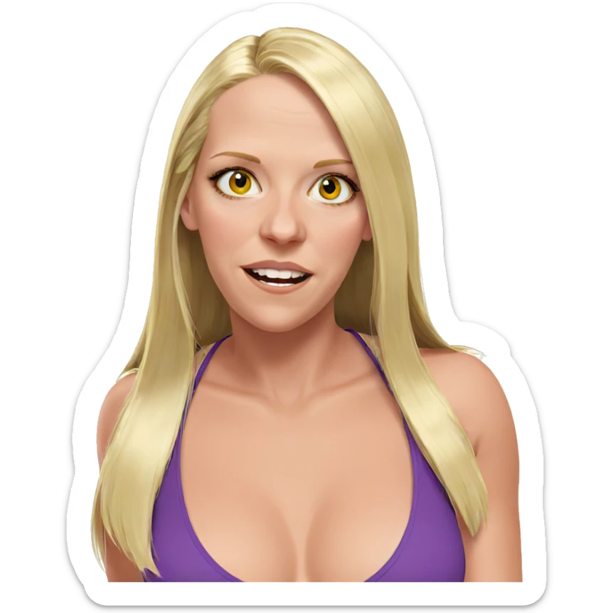 blonde girl with yellow eyes sticker