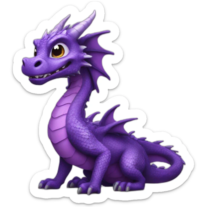 purple dragon sticker
