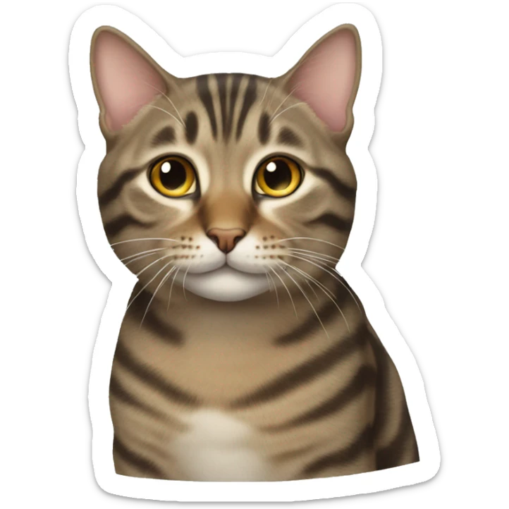 Tabby cat sticker