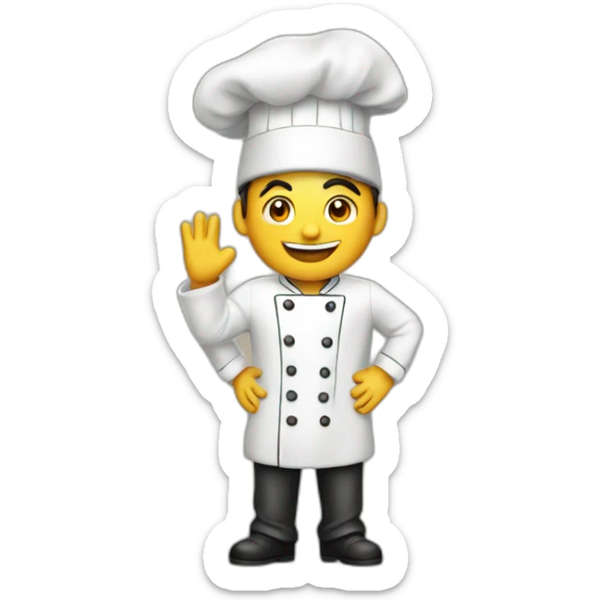 Chef con gorro blanco sticker