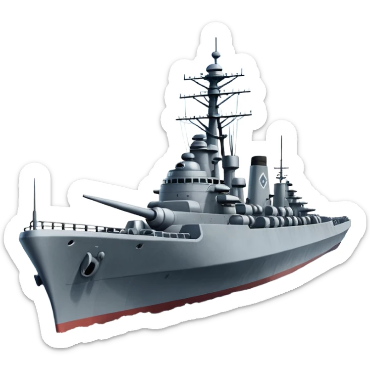 stwórz ikone Pancernika  jak z gry world of warships sticker