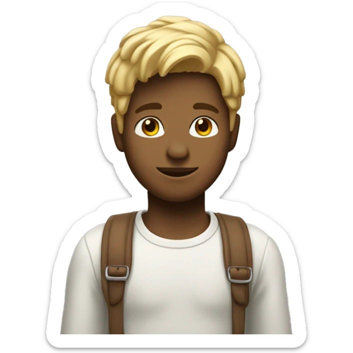 Un garçon de peau blanc avec les cheveux blond qui est amoureux  sticker