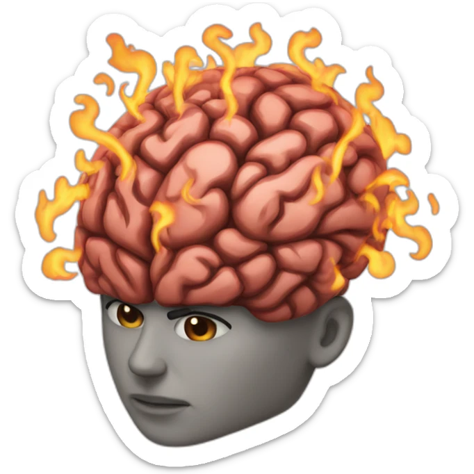 Fire brain sticker