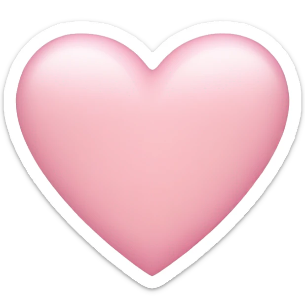 Light pink heart  sticker