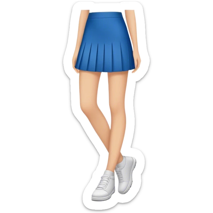 A stylish jupe emoji, knee-length, smooth fabric, and a clean, modern design. It can be any color, perfect for casual or chic looks. sticker