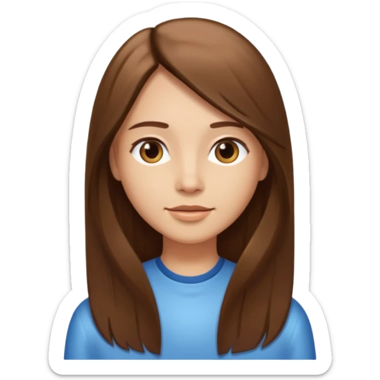 Just a long hair flowing with no face and only straight hair sticker