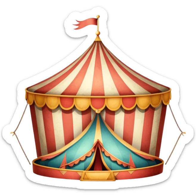 Vintage circus sign sticker